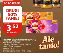 Auchan Herbata owocowa lipton oferta