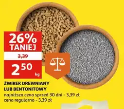 Auchan Żwirek drewniany lub bentonitowy oferta