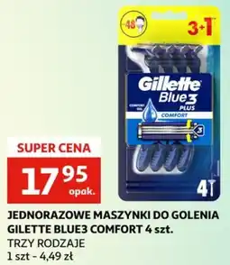 Auchan Jednorazowe maszynki do golenia gilette blue3 comfort oferta