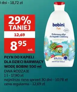 Auchan Płyn do kąpieli dla dzieci barwiący wodę bobini oferta