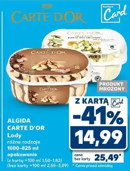 Kaufland Lody Carte D'OR różne rodzaje 1000-825 ml oferta
