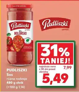 Kaufland Sos różne rodzaje 480 g PUDLISZKI oferta