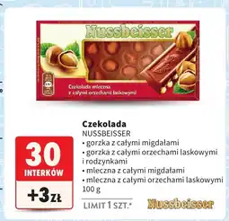 Intermarche Czekolada z całymi orzechami laskowymi, różne rodzaje Nussbeisseer oferta