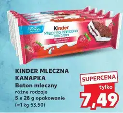 Kaufland Baton mleczny Mleczna Kanapka różne rodzaje KINDER oferta