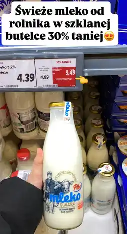 Lidl Mleko świeże od rolnika 3,2% w szklanej butelce Pilos oferta