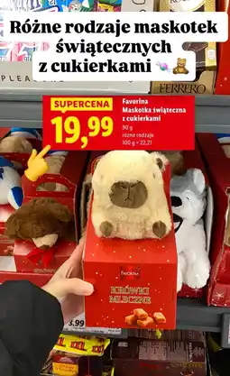Lidl Maskotka świąteczna z cukierkami różne rodzaje Favorina oferta