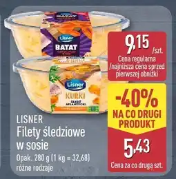 ALDI Filety śledziowe w sosie różne rodzaje Lisner oferta