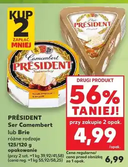 Kaufland Ser Camembert Président różne rodzaje oferta