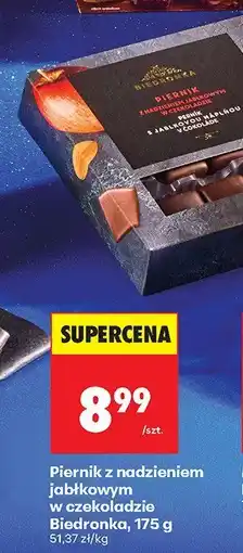 Biedronka Piernik z nadzieniem jabłkowym w czekoladzie Biedronka oferta