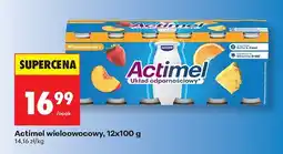 Biedronka Napój jogurtowy wieloowocowy 12x100 g Actimel oferta