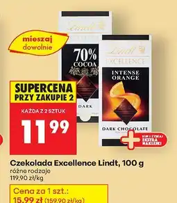 Biedronka Czekolada Excellence różne rodzaje Lindt oferta