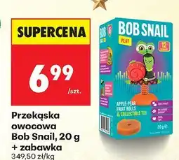 Biedronka Przekąska owocowa + zabawka Bob Snail oferta