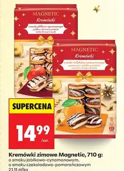 Biedronka Kremówki zimowe o smaku jabłkowo-cynamonowym Magnetic oferta
