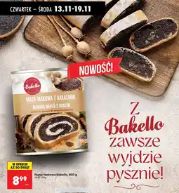 Biedronka Masa makowa 850 g Bakello oferta
