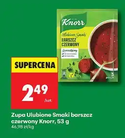Biedronka Zupa ulubione smaki barszcz czerwony Knorr oferta