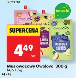 Biedronka Mus owocowy 300 g Owolovo oferta