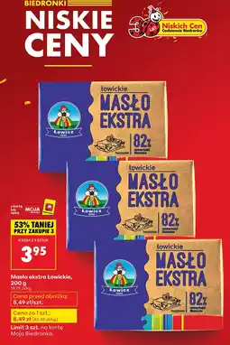 Biedronka Masło ekstra Łowickie Łowicz oferta