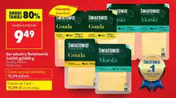 Biedronka Ser plastry Morski 2x250g/500g Światowid oferta