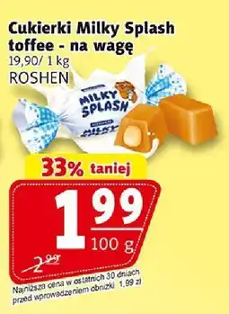 Prim Market Cukierki Milky Splash toffee - na wagę ROSHEN oferta