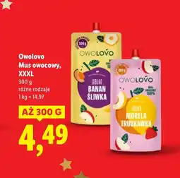 Lidl Mus owocowy Owolovo oferta