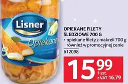 Selgros Opiekane filety śledziowe 700 g Lisner oferta
