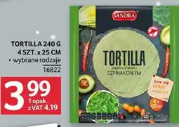 Selgros Tortilla 240 g 4 szt. x 25 cm Sandra oferta