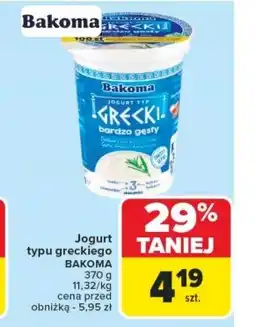 Carrefour Jogurt typu greckiego Bakoma oferta