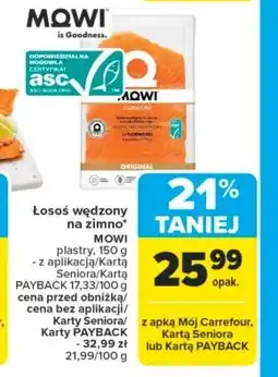 Carrefour Łosoś wędzony MOWI oferta
