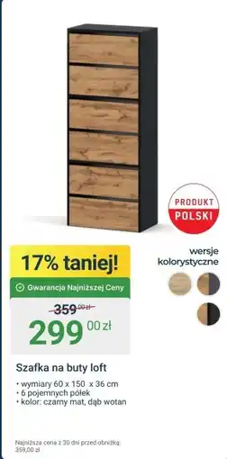ERLI Szafka na buty Loft oferta