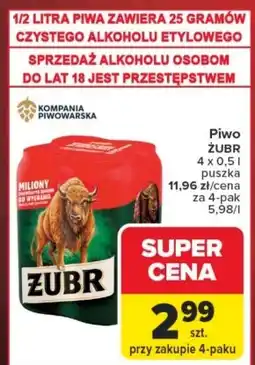 Carrefour Piwo Żubr oferta