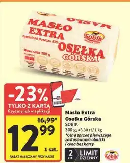 Intermarche Masło osełka górska Sobik oferta