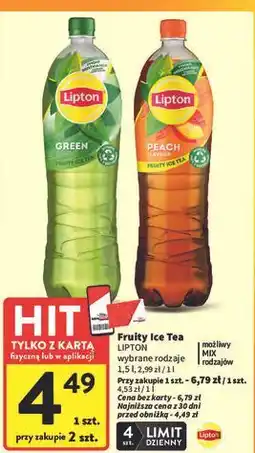 Intermarche Herbata mrożona classic Lipton Green Ice Tea oferta