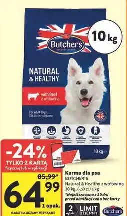 Intermarche Karma dla psa z wołowiną Butcher's Natural & Healthy oferta
