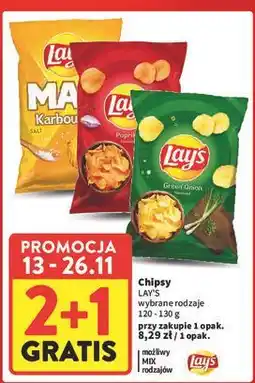 Intermarche Chipsy solone Lay's Max Karbowane oferta