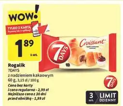 Intermarche Croissant z nadzieniem o smaku kakaowym 7 Days oferta