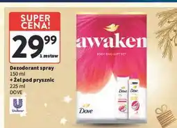 Intermarche Zestaw w pudełku: żel pod prysznic replenishing 225 ml + dezodorant go fresh 150 Dove oferta