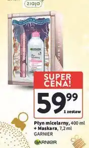Intermarche Zestaw w pudełku: płyn micelarny 3w1 400 ml + tusz do rzęs black 9.5 Garnier Maybelline oferta