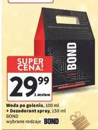 Intermarche Zestaw w pudełku: woda po goleniu 100 ml + dezodorant 150 Bond oferta