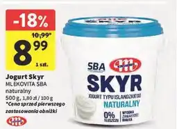 Intermarche Jogurt naturalny Mlekovita Sba Skyr oferta