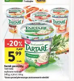 Intermarche Serek twarogowy borowikowy las Tartare oferta
