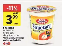 Intermarche Śmietana 18% Mlekovita oferta
