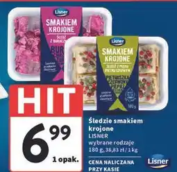 Intermarche Śledzie smakiem krojone z pietruszką i czerwowym pieprzem Lisner oferta