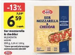 Intermarche Ser wiórki mozzarella & cheddar Mlekovita oferta