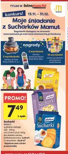 Intermarche Sucharki z rodzynkami Mamut oferta