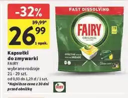 Intermarche Tabletki do zmywarek lemon Fairy All In 1 oferta