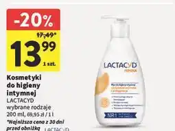 Intermarche Emulsja do higieny intymnej z pompką Lactacyd Femina oferta