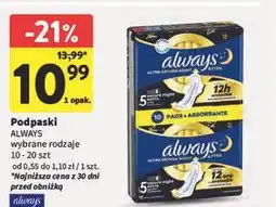 Intermarche Podpaski night Always Ultra oferta