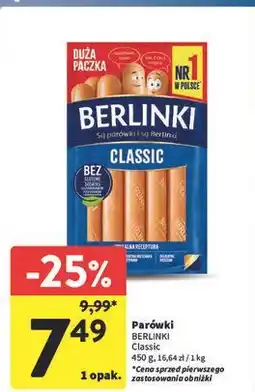 Intermarche Parówki classic Morliny Berlinki oferta