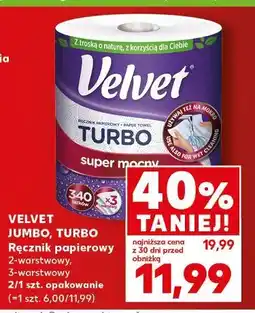 Kaufland Ręcznik papierowy duo Velvet Jumbo oferta