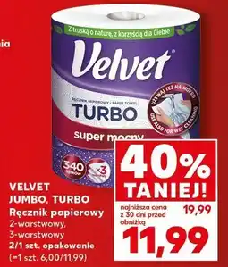 Kaufland Ręcznik papierowy Velvet Turbo oferta